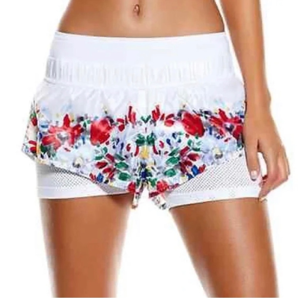 Adidas by Stella McCartney Vintage Boho Summer Floral Athletic Shorts XS